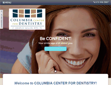 Tablet Screenshot of columbiacenterfordentistry.com